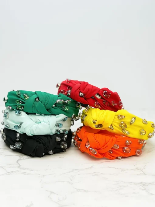 Top Knot Jewel Headband - Mint