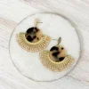 Tortoise Disc Dangle Earrings