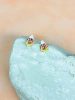 'Trick or Treat' Candy Corn Stud Earrings