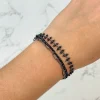 Triple Strand Link Magnetic Bracelet - Gunmetal