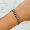Triple Strand Link Magnetic Bracelet - Silver