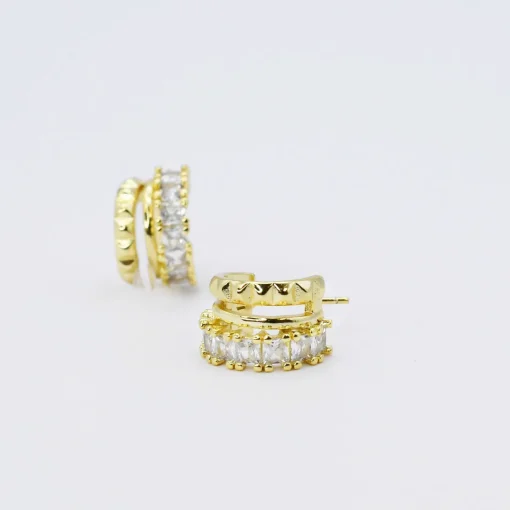 Triple Textured Huggies by Treasure Jewels