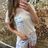 T-Shirt & Shorts Pajama Set by Simply Southern - Ribbons