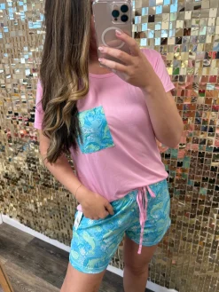 T-Shirt & Shorts Pajama Set by Simply Southern - Whale