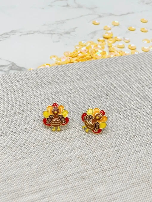 Turkey Signature Enamel Stud Earrings