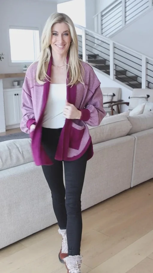 Two Hearts Jacket In Plum