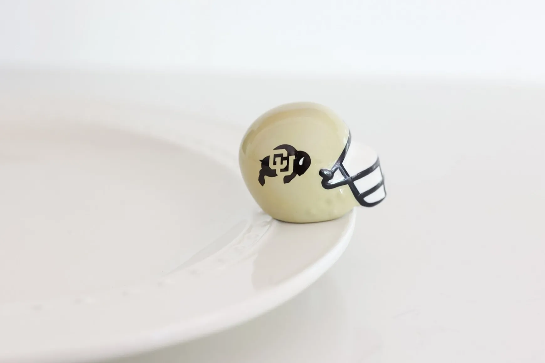 University of Colorado Football Helmet Mini by Nora Fleming