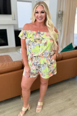 Until I Found You Off Shoulder Romper in Floral