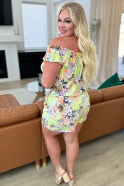 Until I Found You Off Shoulder Romper in Floral