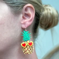 Vacation Pineapple Dangle Earrings