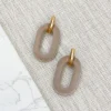 Velvet Linked Post Earrings - Gray