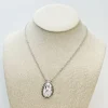 Western Semi-Precious Stone Pendant Necklace - White