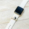 White Silicone Watch Band with Charms - Yin Yang