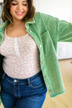 Wistful Wishes Floral Henley Bodysuit