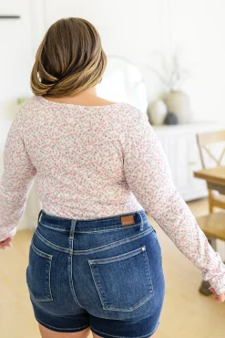 Wistful Wishes Floral Henley Bodysuit