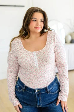 Wistful Wishes Floral Henley Bodysuit