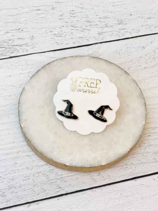 Witch Hat Signature Enamel Studs by Prep Obsessed