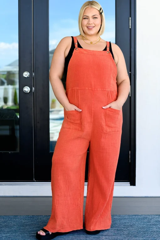 Yankee Doodle Crinkle Woven Jumpsuit