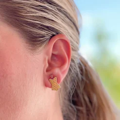 Yellow Polkadot Swimsuit Signature Enamel Studs by Prep Obsessed