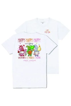 Youth 'Happy Everything' Spring Gnomes Short Sleeve Tee by Simply Southern