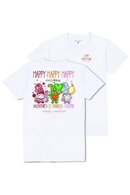 Youth 'Happy Everything' Spring Gnomes Short Sleeve Tee by Simply Southern