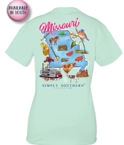 Youth Missouri State Short Sleeve Tee by Simply Southern