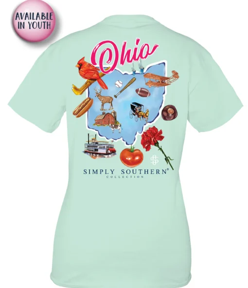 Youth Ohio State Short Sleeve Tee by Simply Southern