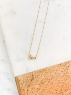 Zodiac Name Plate Necklaces